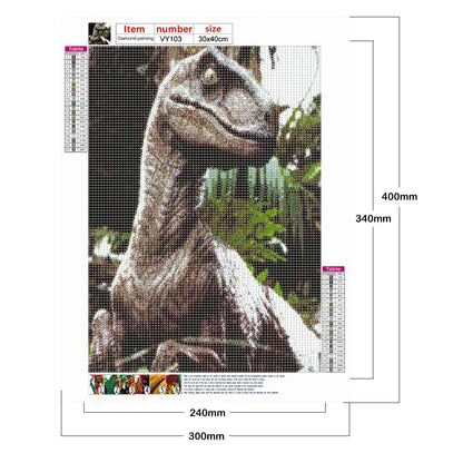 Dinosaur - Full Round Drill Diamond Painting 30*40CM