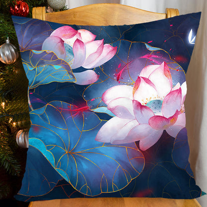 Cross Stitch Pillow Case 11CT Flower Stamped DIY Embroidery Kits Pillowcase