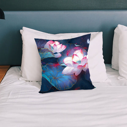 Cross Stitch Pillow Case 11CT Flower Stamped DIY Embroidery Kits Pillowcase