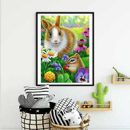 Squirrel And Rabbit - Full Square Drill Diamond Painting 30*40CM