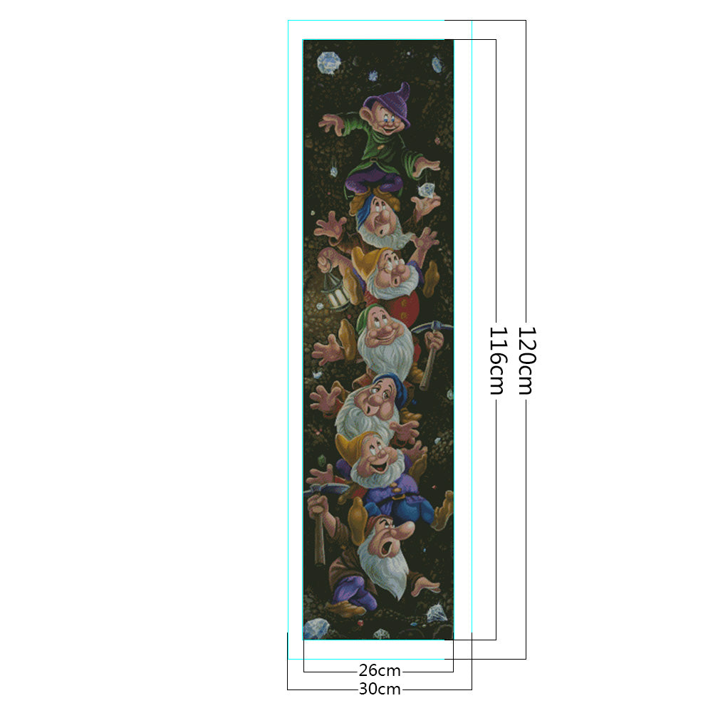Disney - Dwarfs - 11CT Stamped Cross Stitch 30*120CM
