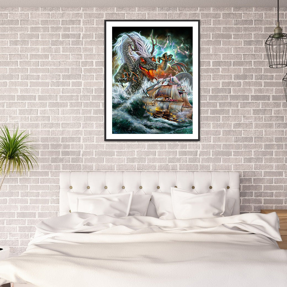 Dragon Siren - Full Round Drill Diamond Painting 30*40CM