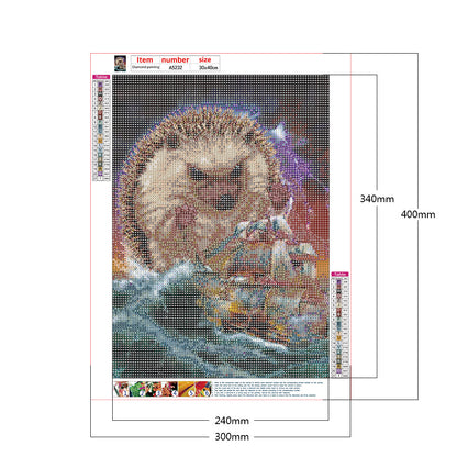 Hedgehog Siren - Full Round Drill Diamond Painting 30*40CM