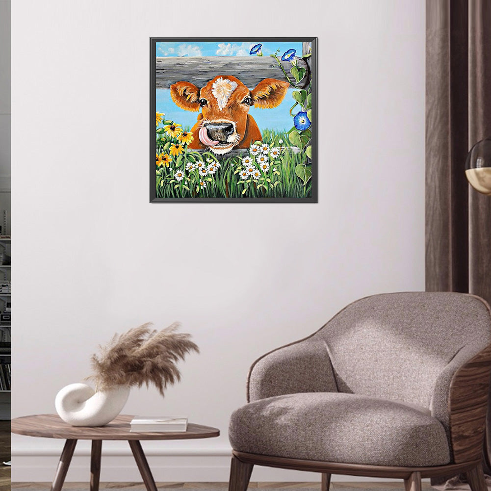 Cows - Full Round Drill Diamond Painting 30*30CM
