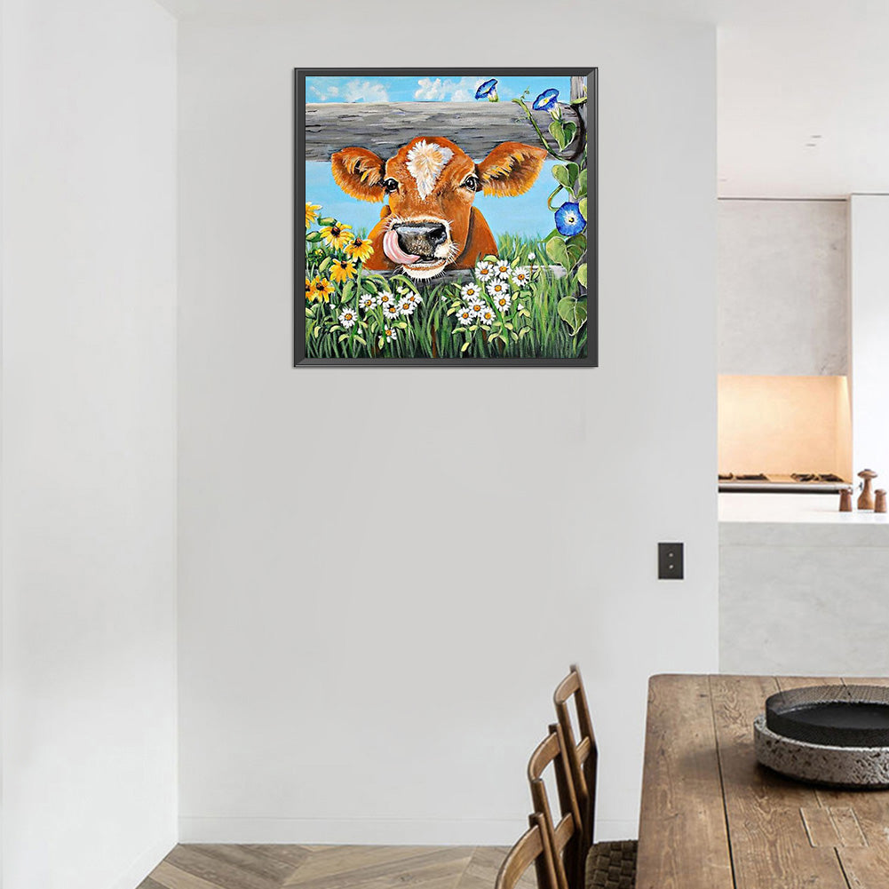 Cows - Full Round Drill Diamond Painting 30*30CM