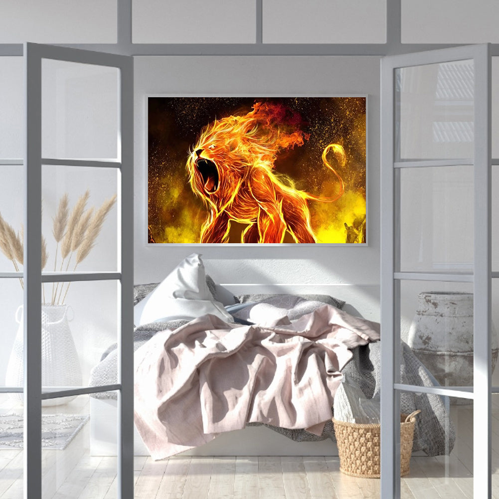 Lion - Full Square Drill Diamond Painting 30*40CM
