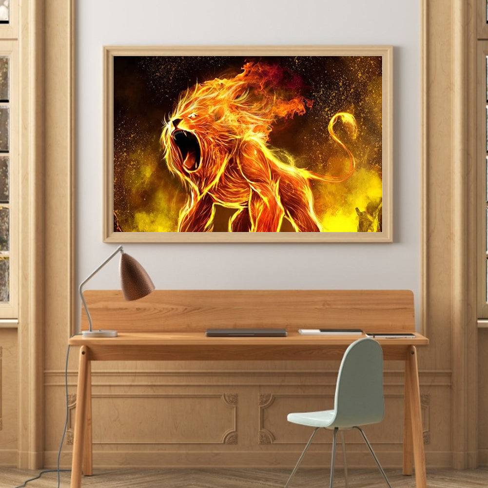 Lion - Full Square Drill Diamond Painting 30*40CM