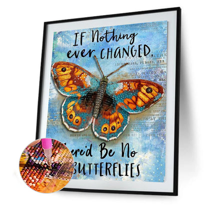 Butterfly - Full Square Drill Diamond Painting 30*40CM