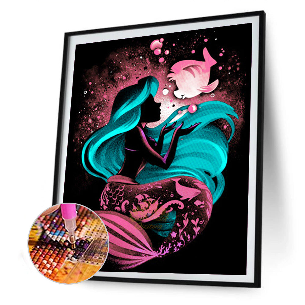 Disney Character Silhouette - Full Round Drill Diamond Painting 30*40CM