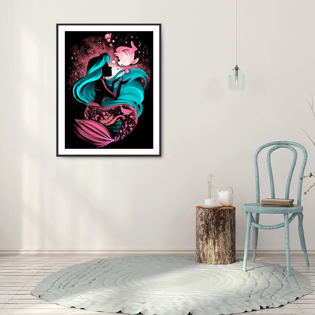 Disney Character Silhouette - Full Round Drill Diamond Painting 30*40CM