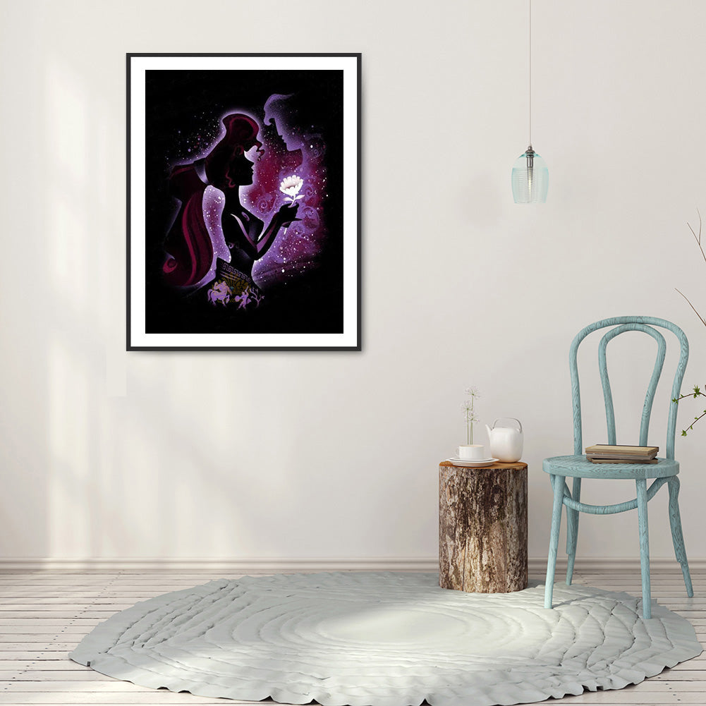 Disney Character Silhouette - Full Round Drill Diamond Painting 30*40CM