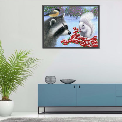 Raccoon - Full Round Drill Diamond Painting 40*30CM