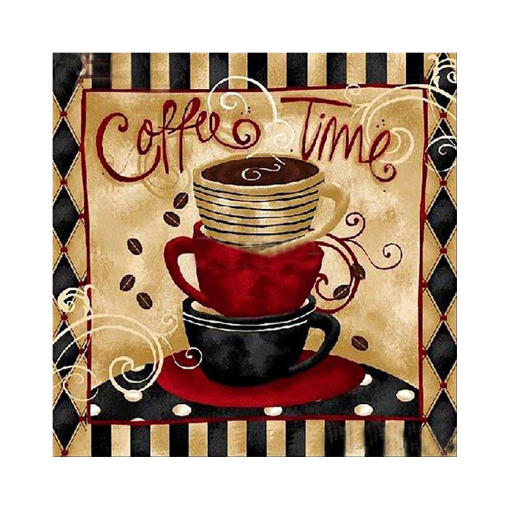 Coffee Calligraphy - Full Square Drill Diamond Painting 40*40CM