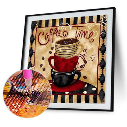 Coffee Calligraphy - Full Square Drill Diamond Painting 40*40CM