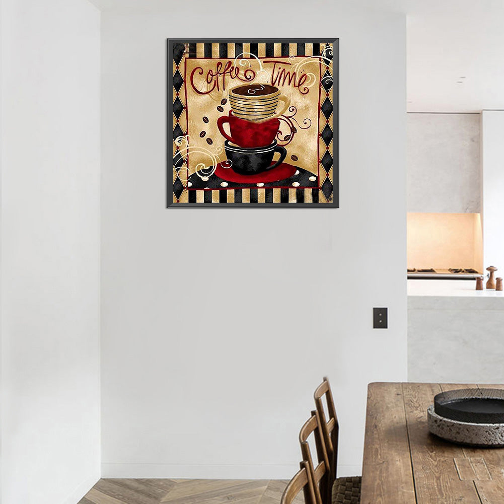 Coffee Calligraphy - Full Square Drill Diamond Painting 40*40CM