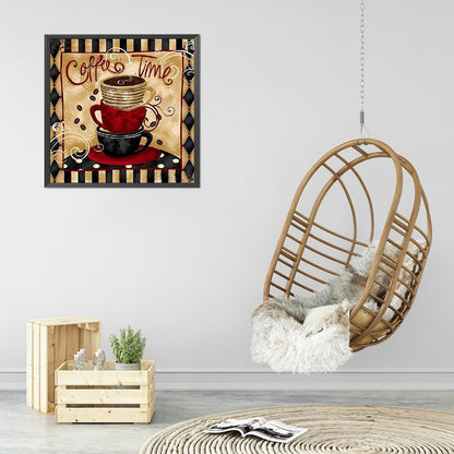 Coffee Calligraphy - Full Square Drill Diamond Painting 40*40CM