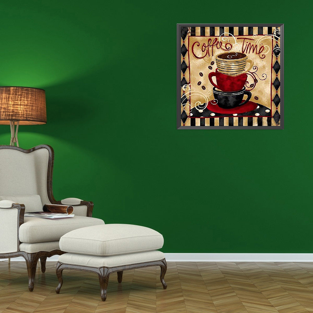 Coffee Calligraphy - Full Square Drill Diamond Painting 40*40CM