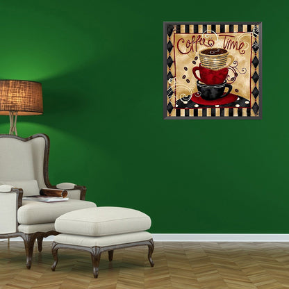 Coffee Calligraphy - Full Square Drill Diamond Painting 40*40CM
