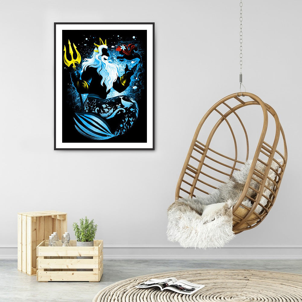 Disney Character Silhouette - Full Round Drill Diamond Painting 30*40CM