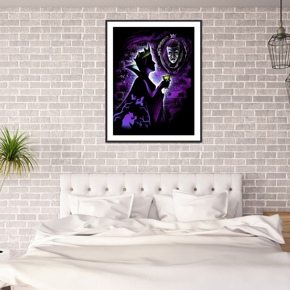 Disney Character Silhouette - Full Round Drill Diamond Painting 30*40CM