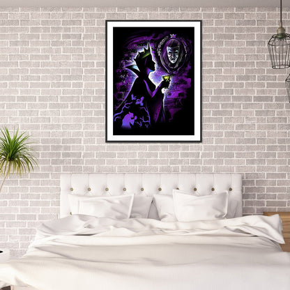 Disney Character Silhouette - Full Round Drill Diamond Painting 30*40CM
