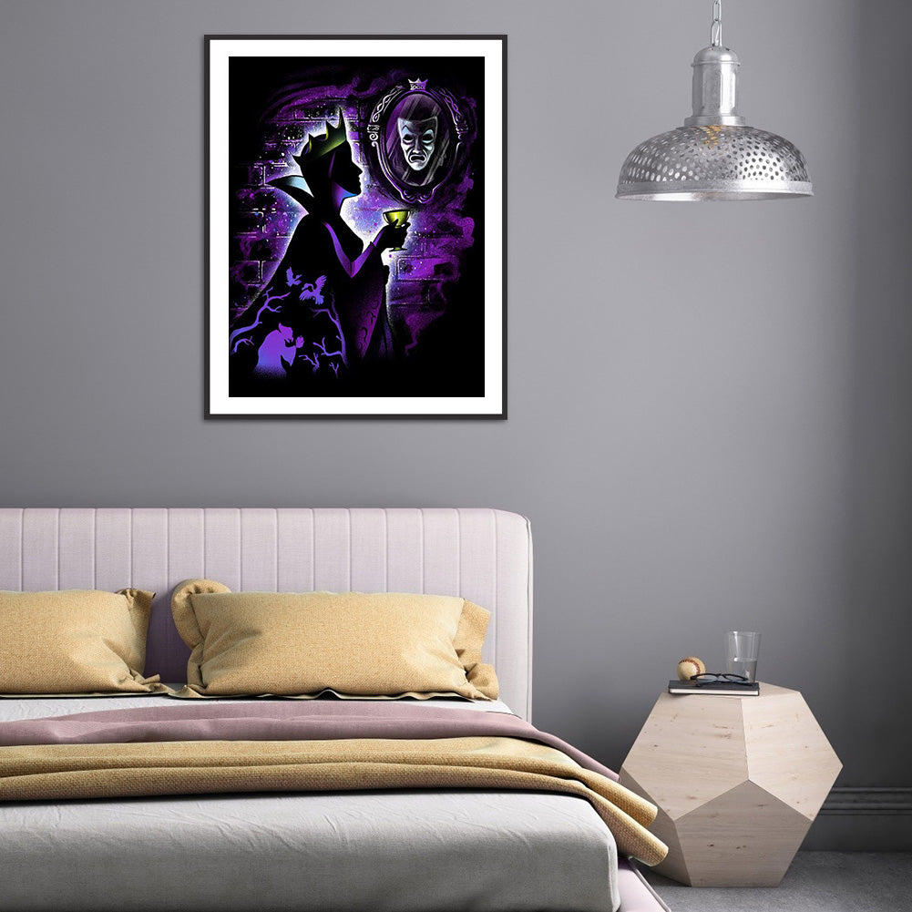 Disney Character Silhouette - Full Round Drill Diamond Painting 30*40CM