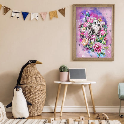 Cat - Full Square Drill Diamond Painting 30*40CM