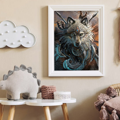 Wolf - Full Square Drill Diamond Painting 30*40CM