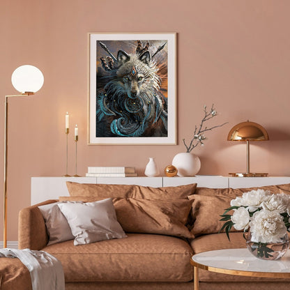 Wolf - Full Square Drill Diamond Painting 30*40CM
