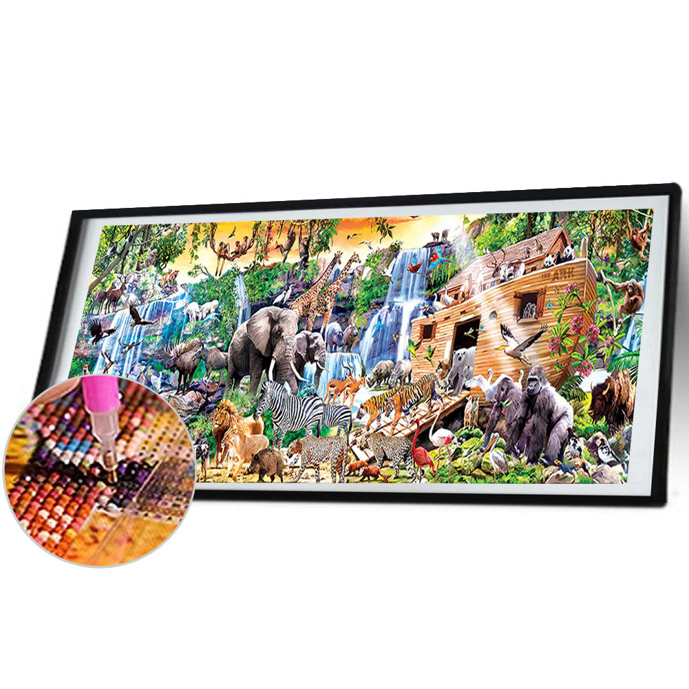 Zoo Party - Full Round Drill Diamond Painting 100*35CM