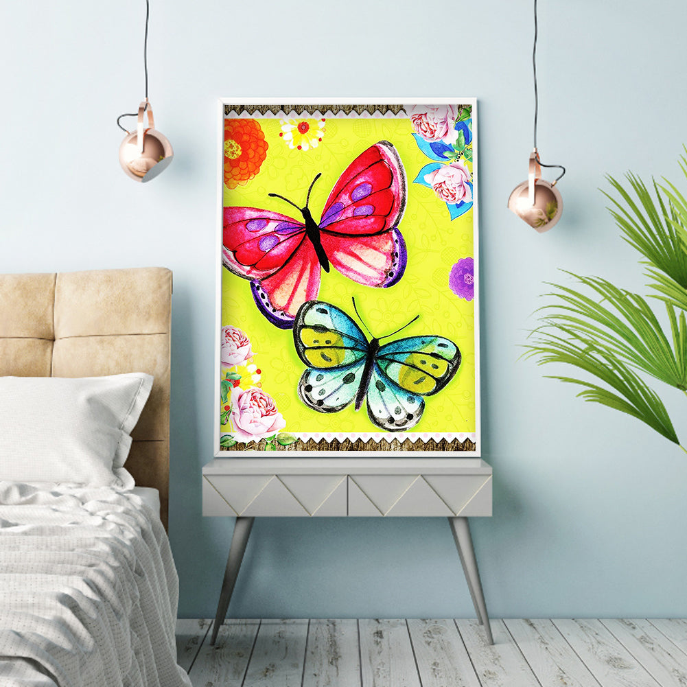 Butterfly - Full Square Drill Diamond Painting 30*40CM