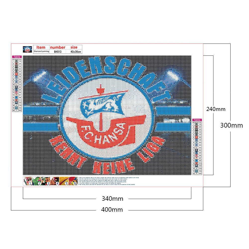 Team Logo - Full Round Drill Diamond Painting 40*30CM