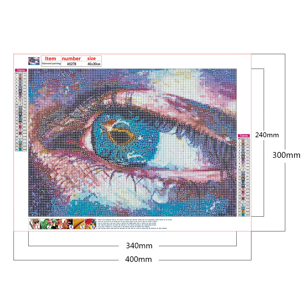 Eye - Full Round Drill Diamond Painting 40*30CM