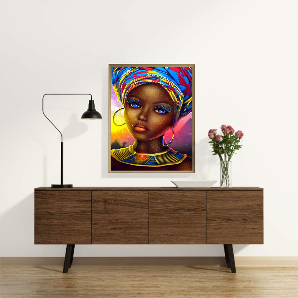 African Woman - Full Round Drill Diamond Painting 30*40CM