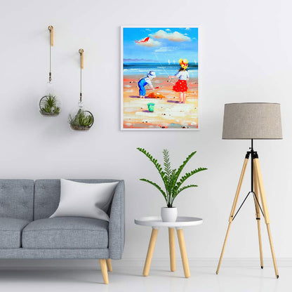 Leisure Time By The Sea - Full Round Drill Diamond Painting 30*40CM