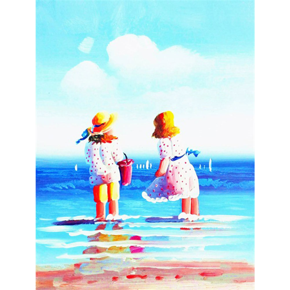 Leisure Time By The Sea - Full Round Drill Diamond Painting 30*40CM
