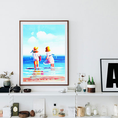 Leisure Time By The Sea - Full Round Drill Diamond Painting 30*40CM