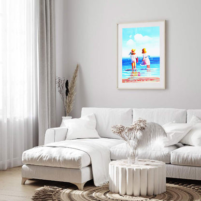 Leisure Time By The Sea - Full Round Drill Diamond Painting 30*40CM