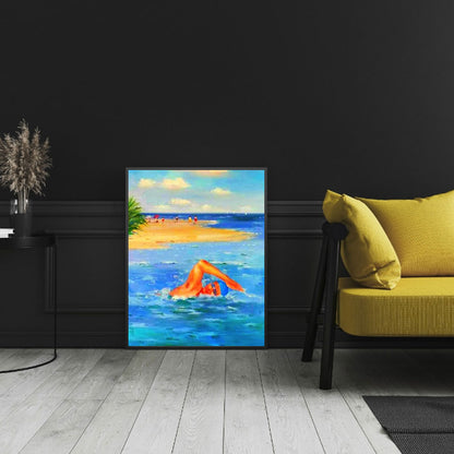 Leisure Time By The Sea - Full Round Drill Diamond Painting 30*40CM