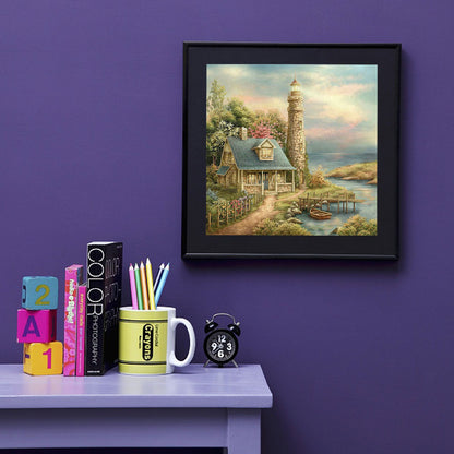 Lighthouse - Full Round Drill Diamond Painting 40*40CM
