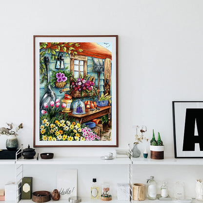 Garden Corner - Full Round Drill Diamond Painting 40*50CM