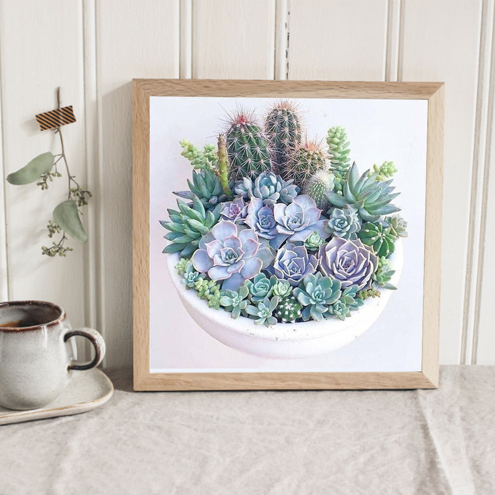 Succulents - Full Square Drill Diamond Painting 30*30CM