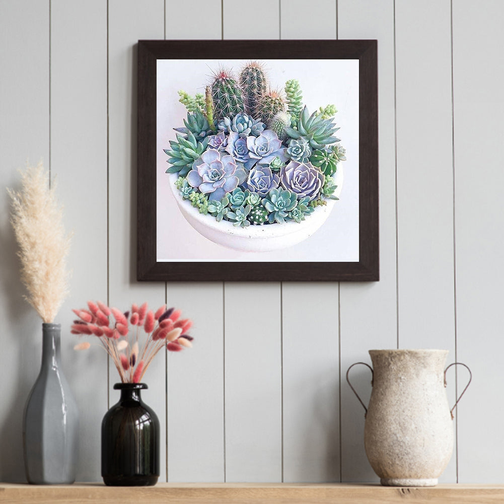 Succulents - Full Square Drill Diamond Painting 30*30CM