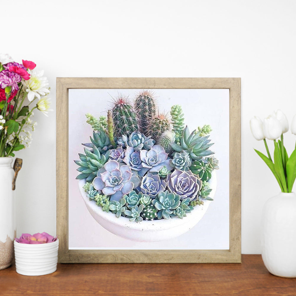 Succulents - Full Square Drill Diamond Painting 30*30CM