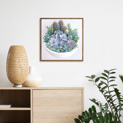 Succulents - Full Square Drill Diamond Painting 30*30CM