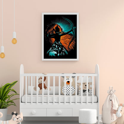 Silhouette Disney - Full Square Drill Diamond Painting 30*40CM