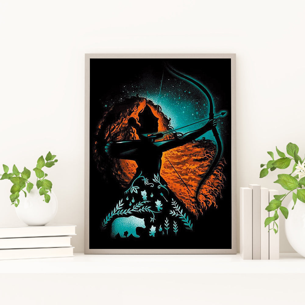 Silhouette Disney - Full Square Drill Diamond Painting 30*40CM