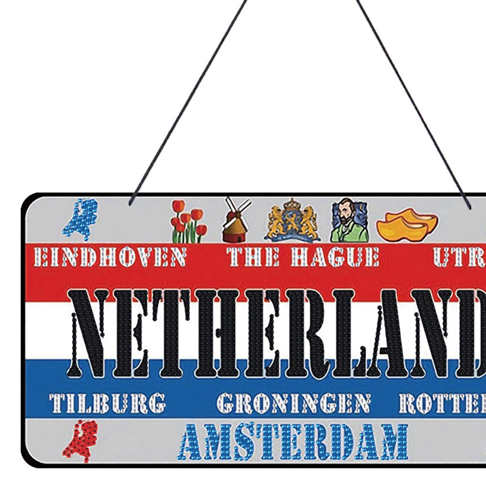 Acrylic Country Sign Plate DIY Diamond Painting Hanging Decorative Plaque