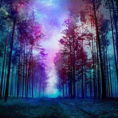 Misty Forest - Full Round Drill Diamond Painting 40*40CM