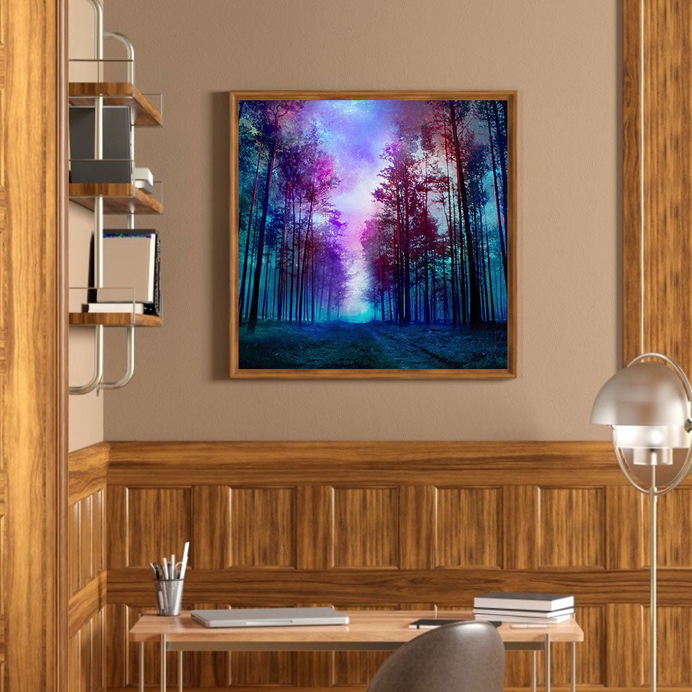 Misty Forest - Full Round Drill Diamond Painting 40*40CM
